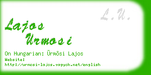 lajos urmosi business card